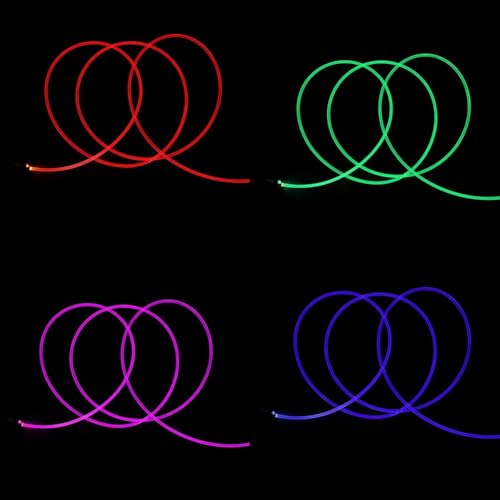 Yuanpgky PMMA Glasfaserkabel, 2 mm Durchmesser, für dauerhafte transparente Polymer, für Glasfaser-Kronleuchter, Vorhänge, Sterndecken, (2 mm)