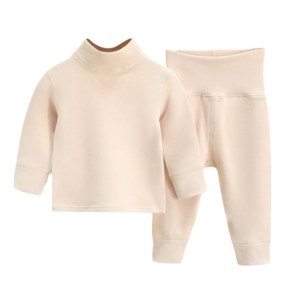 Thermo-Set für Babys und Kinder Thermo-Unterwäsche Langarm-Shirt hohe Taille Hose Winter-Basisschicht Wärme 6 Monate bis 4 Jahre