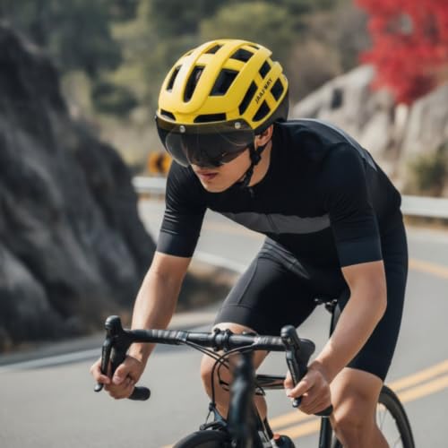 Casco con visera aerodinámico kowaku ligero con pantalla protectora 7