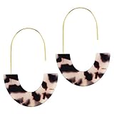 Acrylic Statement Earrings Tortoise Shell Earrings Fashion Jewelry Big Drop Earrings For Women