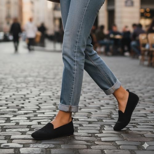 Image of Poddar Bellies for Women Knitted Casual Shoes for Women Breathable Walking Gym Lightweight Jutis Loafers Soft Sole Flat Footwear Mesh Loafer Stylish Slip On Loafers Ladies Casual Mesh Sneakers