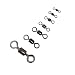 Threemart Rolling Barrel Fishing Swivel Stainless Steel Black Nickel 30Lb to 350 Lb (Size 5 |Length:0.51"|LB TEST: 71LB |QTY:90pcs)