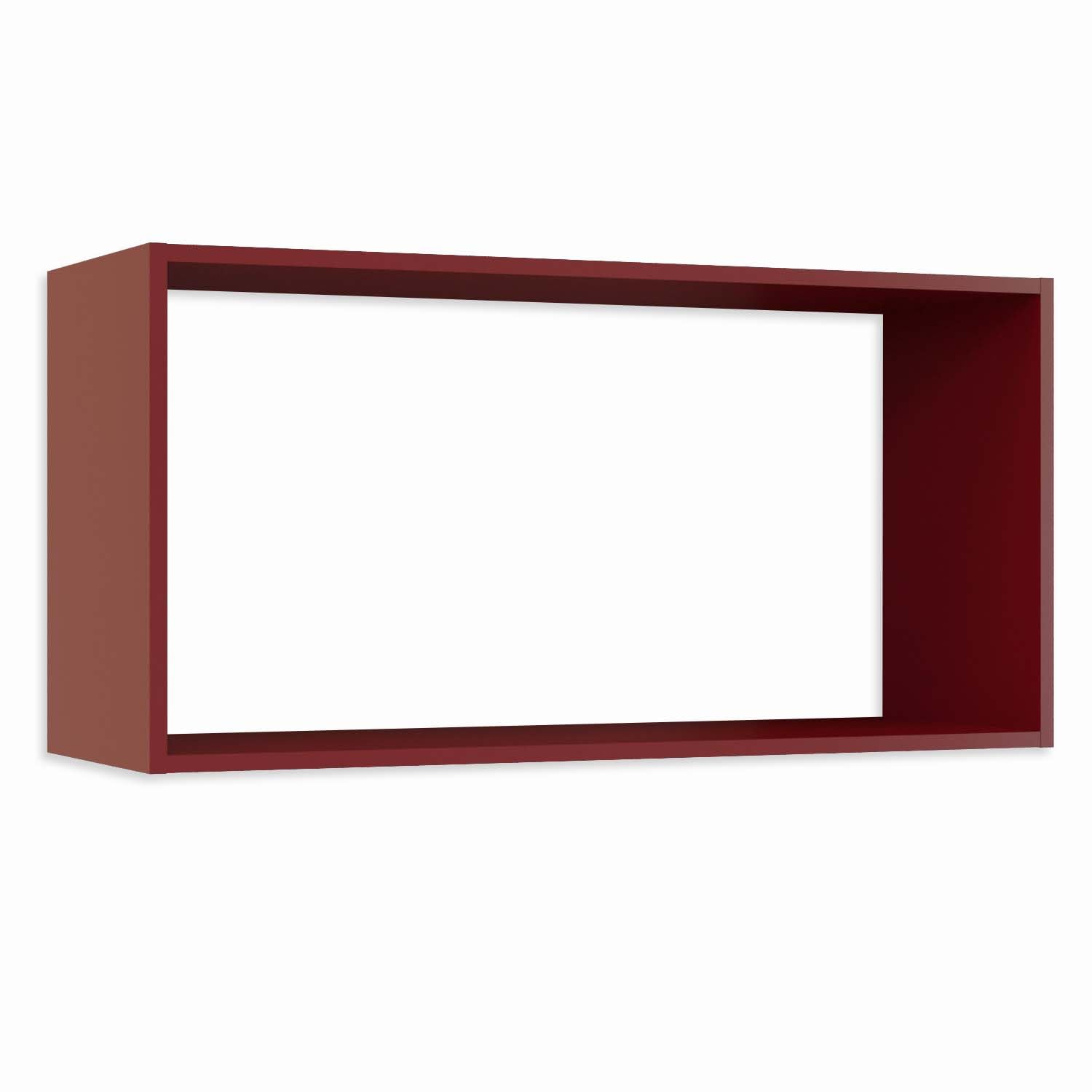 Étagère murale rectangulaire en bois mélaminé de qualité supérieure bordeaux