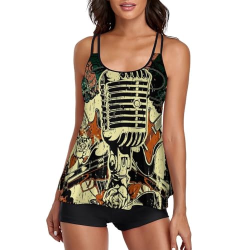 Maillot de bain tankini femme avec short coupe flatteuse