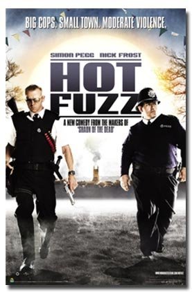 HOT FUZZ MOVIE POSTER Big Cops Small Town RARE 24X36