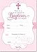 30 Baptism Invitations Girl with Envelopes (30 Pack) - Religious Christening Celebration Invites - Fill in Style
