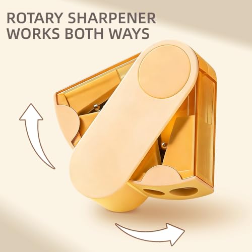 SimSign 4 Stück Doppelspitzer mit Dose, Anspitzer Dicke und Dünne Stifte, Bleistiftspitzer mit Behälter, Pencil Sharpener, für Schule, Zuhause, Büro und Kunst