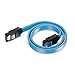 immagine 3deleyCON 3x 0,5m Cavo SATA III Cavo Dati S-ATA 3 Cavo di Collegamento per SSD HDD con Clip in Metallo 6 Gb/s 2x Dritto Connettore L - Blu
