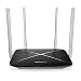 Produktbild MERCUSYS AC12 Dualband WLAN Router(300 Mbit/s 2,4GHz + 867Mbit/s 5GHz), 4x10/100Mbit/s LAN Ports Kabel Router Accrss Point für Anschluss an Kabel-/DSL-/Glasfaser-Modem, Gast-Netzwerk