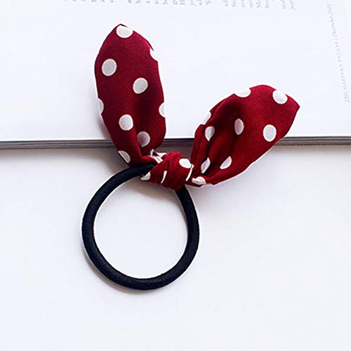 Ruihfas WF 12Pcs Lovely Rabbit Ear Bow Hair Bands Scrunchies Elastic Bow Hair Ties Ropes Hairband Headband Ponytail Holders thumb #8