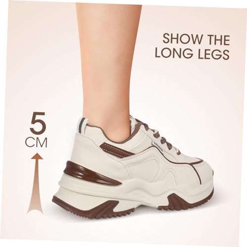 Zapatillas de tenis de cuero UPKOCH para mujer: calzado ligero y cómodo para gimnasio. 7