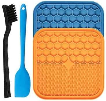 TOOFLEE 2 Pcs Pet Licking Mat for Dogs and Cats - Dog Lick Mat with Suction Cups - Cat & Dog Slow Feeder Mat for Healthy Digestion,…