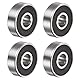 QUARKZMAN 4Stk 626-2RS Tiefe Rillenkugellager Chromstahl Z3 Doppelt Gummi Gedichtetes Lager 6mm x 19mm x 6mm