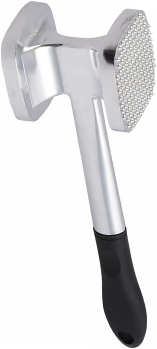 Aluminum Steak Hammer Use Meat Tenderizer Tool Kitchen Steak Hammer Meat Smasher Tool for Pounder Kitchen Tool Steak Mallet Hammer Steak Tenderiser Hammer Silver Aluminum Alloy.