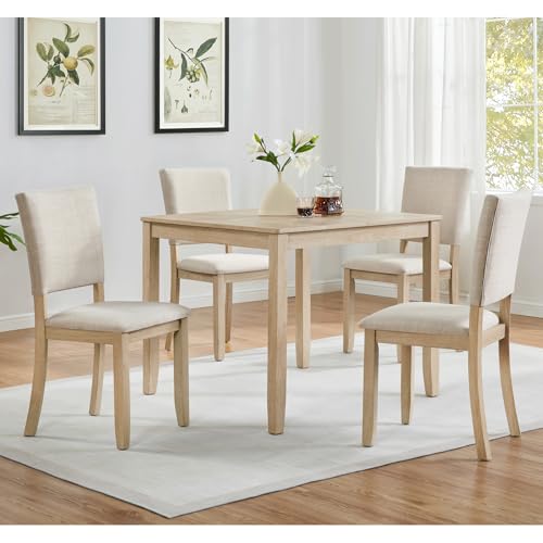 Harper & Bright Designs Modern 5-Piece Wooden Dining Table Set for 4 - Small Space 34.5