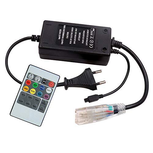 XUANTA Control Remoto IR de 20 teclas + Adaptador de 1000 W Fuente de Alimentación de la UE para Tira de LED RGB Luz de Neón