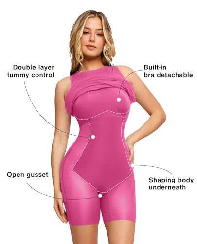 Image of Popilush Women's Bodycon Ruched Shapewear Sleeveless Midi Dresses