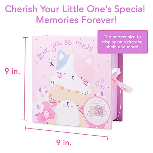 Baby Milestone Keepsake Storage Box: Track Treasured Memories - I Love You Cats