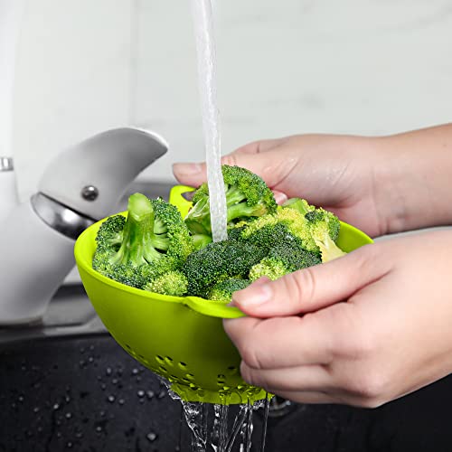 Meadow Lane Goods 6-Inch, 3 Cup Personal Colander With Dual Handles For Fruit & Vegetable Portion Control (1 Pack, Green) #TOP3