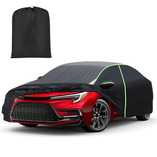 Image of Mixsuper Liner Car Cover for Toyota Corolla 2000-2026, 7 Layers Waterproof Car Cover Accessories for Corolla with Zipper Door, Windproof Straps, Reflective Strips, Anti-UV, All Weather