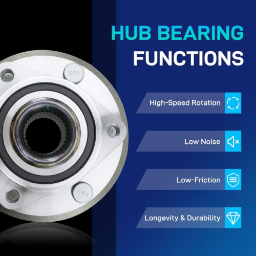 Image of BDELI Front or Rear 2WD FWD Wheel Bearing and Hub Assembly 513277 x2 Replace for 09-17 Chevy Traverse, 08-17 Buick Enclave, 07-16 GMC Acadia, 2017 Acadia Limited, 07-10 Saturn Outlook, 6-Lug, 22756832