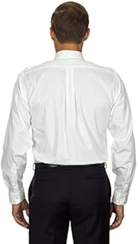 fitted lace wedding dress Van Heusen Men's Pilot Dress Shirt Long Sleeve Commander, White, 16.5