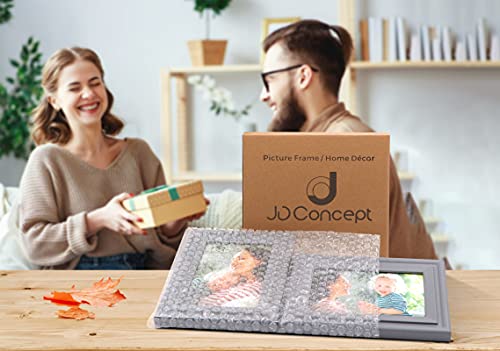 Jd Concept Vertical Horizontal Combo, Double 4X6 Gray Wood Hinged Picture Frame, Opening 3.5X5.5, Desktop Or Wall Mounted, Portrait And Landscape View #TOP5