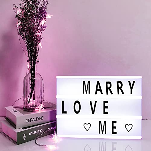 Personalized Light Box with Warm White LEDs and Symbols