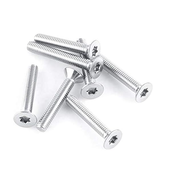 Telituny Star schroef-50 stks M4 roestvrij staal SS304 platte kop ster drive machine schroeven bouten (M4 × 30)