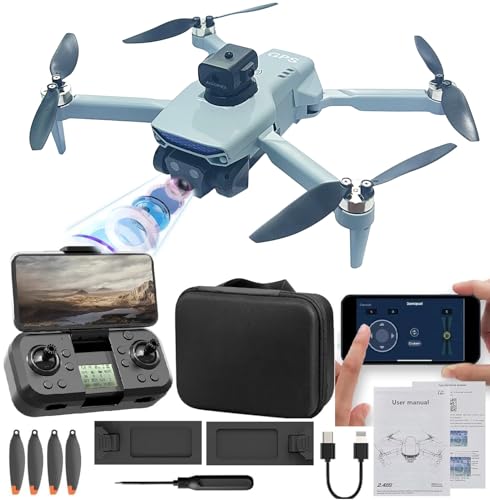 Image of Amitasha S33 GPS Drone 4K 1080p Dual HD Camera with Obstacle Avoidance Gesture Remote Control Flying Drone RC Mode Brushless Motor 2x1800mAh Rechargeable Battery