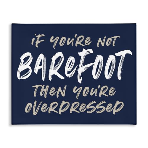 Stupell Industries Humorous Barefoot Beach, 24 x 30 Inch Canvas Wall Art
