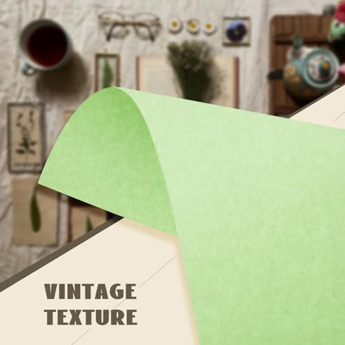 50 Sheets Green Parchment Cardstock Paper 8.5 x 11, Goefun 65lb Cover (180 GSM) Parchment Texture Sheets, Light Green Card Stock Paper for Printing, Invitations, Menus, Crafts by Goefun - Image 3