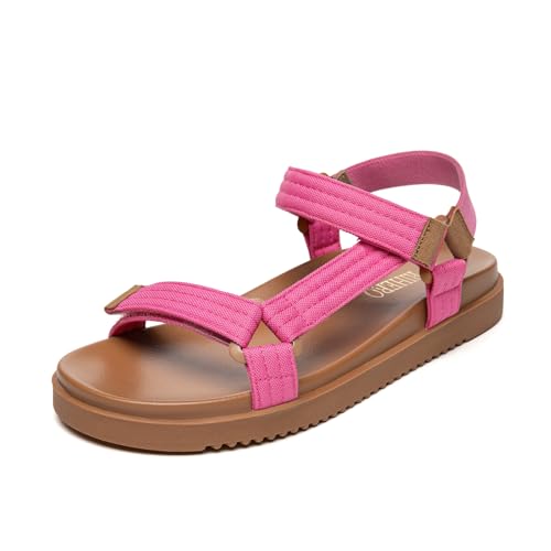 Image of Rihero Women's Flat Sandals Comfortable Open Toe Adjustable Strap Walking Footbed Sandals