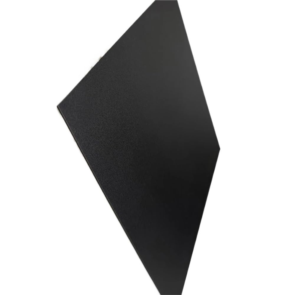 Hoja de metal anodizado de placa en de aluminio 5052 arenado negro brillante, 1 pieza(200x200x1.5mm)