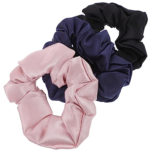 TOVINANNA 3 Piezas anillo de pelo lazos para el cabello coletero productos scrunchy Hombres band venda scrunchies hair topper hair ties anillos de pelo cuerdas para el cabello seda de mora