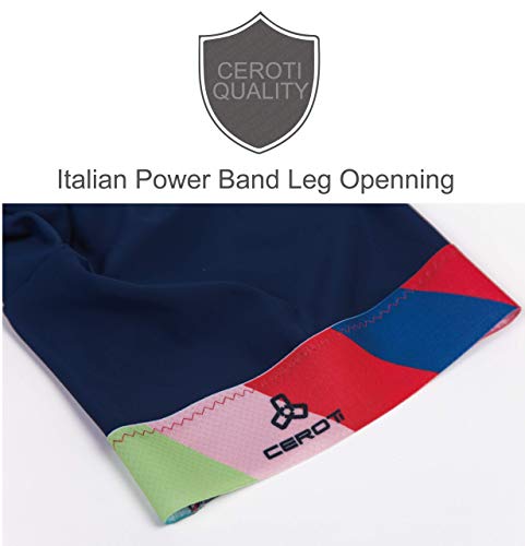 CEROTIPOLAR Men LongInseam Cycling Bibs Padded, Bike Bibs Shorts UPF50+,Team Custom Available - Thumbnail 2