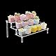 ELEpure 3-Stufig Acryl Display Ständer, Transparente Acryl Riser Regal, Organizer Sammlungsdekoration für Funko Pop Figuren Parfum Cupcake Nagellack Puppen Kosmetika, 30x 21x14,5cm