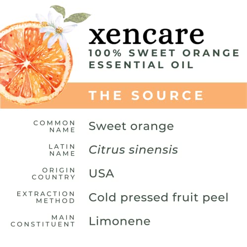 Xencare Sweet Orange Usda Organic Essential Oil | 100% Pure Natural Undiluted | Vegan Non-Gmo Cruelty-Free | Premium Aromatherapy For Diffusers Baths & Topical Use (0.33 Fl Oz, 10Ml) #TOP3