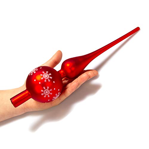 com-four® Weihnachtsbaumspitze matt, Christbaumspitze aus echtem Glas – Ansicht 4