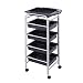 Produktbild Kstcfc Work Home Cart Tool Dienstprogramm Beauty Cart mit abnehmbaren Schubladen, 5-Stufen-Rollwagen, Work Home Gerätewagen mit Rad Geeignet für Jede Szene (Farbe : Silber)