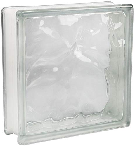 Basic Brique de verre Nuage clair brillant 24x24x8 cm - 4 pièces