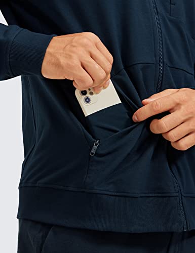 CRZ YOGA Men's Cotton Zip-up Hoodie Thick Terry Essentials Athletic Casual Hoodies Zip Hooded Jackets Sweatshirt with Pockets3