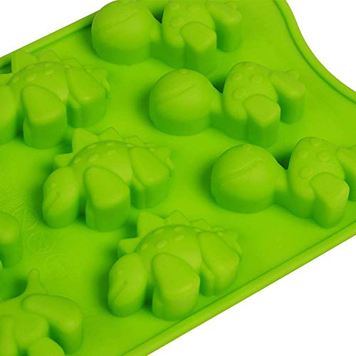 Webake Dinosaur Molds Silicone Candy Molds Gummy Chocolate Tray 3 Pack for Hard Candy, Fondant, Gummy, Jello, Ice Cube, Resin