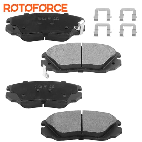 RotoForce 4Pcs Front Ceramic Brake Pads Set for 2010-2017 Chevy Equinox/GMC Terrain, 2014-2020 Chevy Impala, 2013-2015 Chevy Malibu, 2010-2016 Buick Lacrosse, 2016-2019 Buick Cascada by RotoForce - Used condition - Image 7