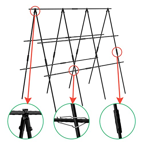 Docred Cucumber Trellis, A Frame Trellis Metal Garden Trellis For Climbing Plant Cucumber, Flowers, Melon, Vegetables #TOP2