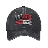 Red Cap Friday Hat Men & Women's Trendy Baseball Caps Adjustable Hats Washed Distressed Baseball Cap Black One Size