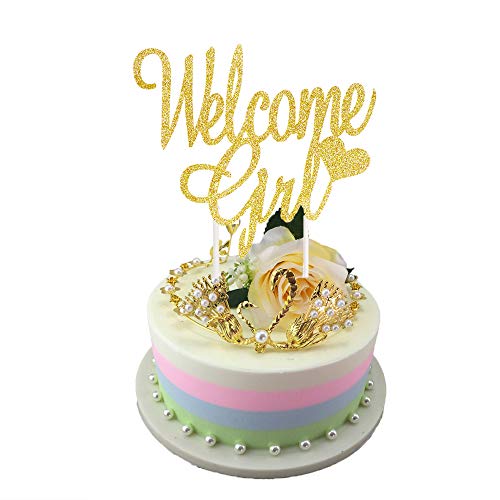 Happy Birthday Emily Cake Topper Eokeanon Sweet Baby Girl Boy Gold Metal Cake Topper Party Decoration Cheers  To Baby Shower 1St Month Year Birthday : Amazon.in: Grocery & Gourmet Foods