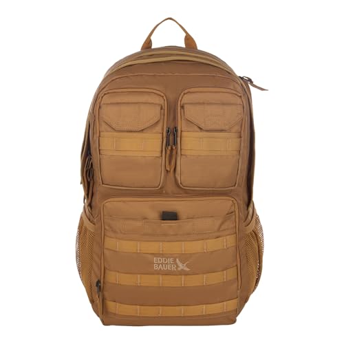 Eddie Bauer Cargo Tactical Backpack | Adventure | Heavy Duty | Outdoor | Water Resistant | 600D Polyester - Antique Bron - Detailed View