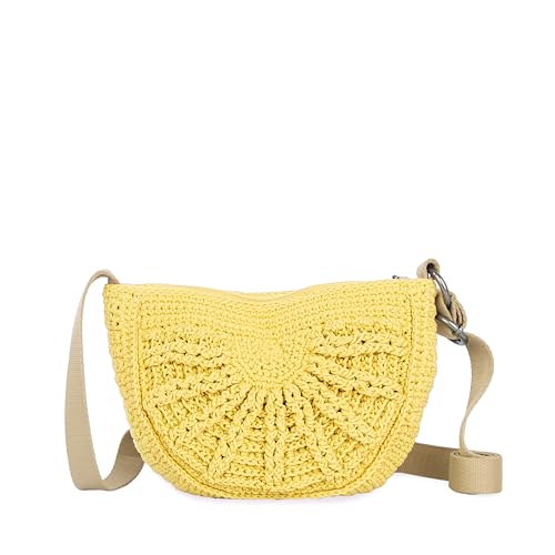 The Sak Ryder Small Crossbody Purse - Hand Crochet Women's Handbag for Everyday & Travel - Mini Cross Body Bag With Zipper Closure & Adjustable Shoulder Bag Strap - Chartreuse Sunbeam4