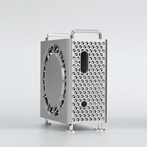 Funda protectora Mac Mini M4 vertical para organizar escritorios de estudio